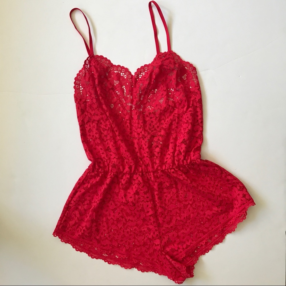 LAST ONE VS floral lace romper PJ/lingerie S - Picture 2 of 8